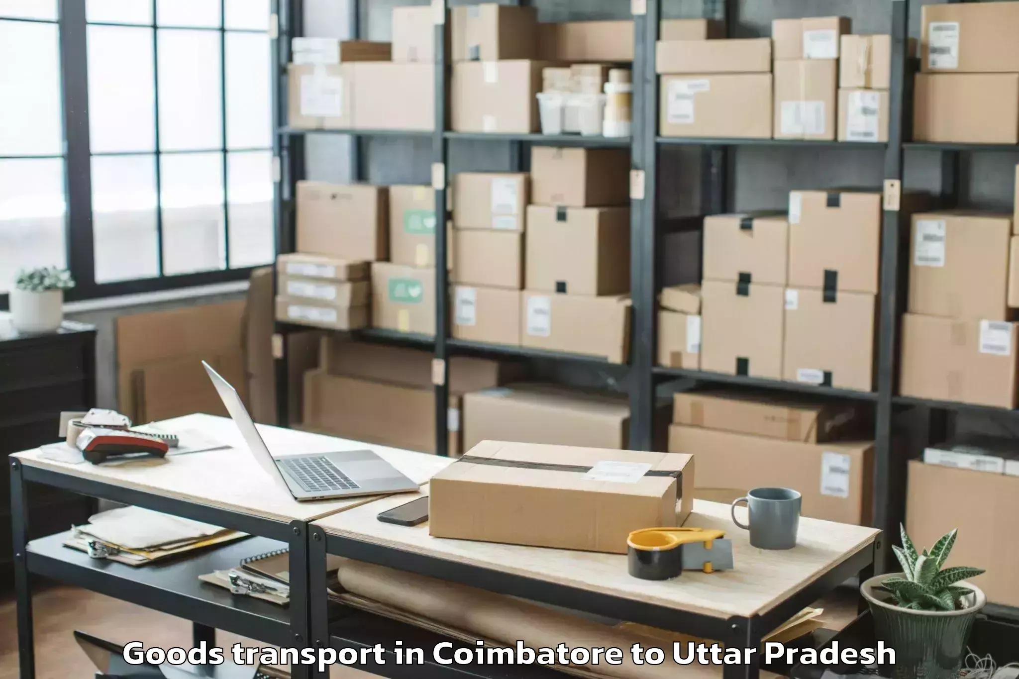 Reliable Coimbatore to Siddharth University Kapilvast Goods Transport